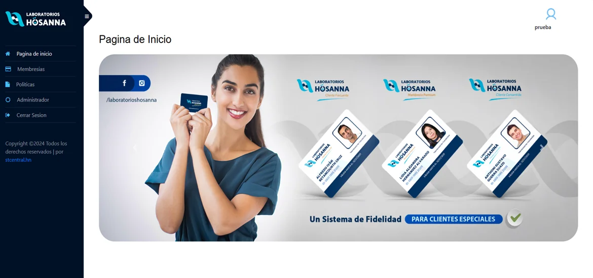 Sistema de Impresión de Membresías – Programa de Fidelidad Hosanna – proyecto de STCENTRAL
